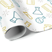Cadeau Papier à envelopper pour scientifique avec des mat (Coin rond)