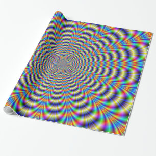 Cadeau Papier à envelopper Pulse à anneau psychédélique