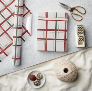 Cadeau Papier à envelopper rayures de vacances modernes