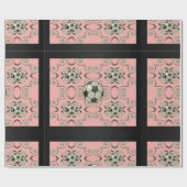 Cadeau Papier à envelopper rose Fille - Design 1 (Plat)