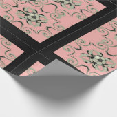 Cadeau Papier à envelopper rose Fille - Design 1 (Coin)