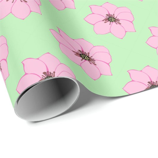 Cadeau Papier à envelopper rose surprise (Coin rond)