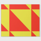 Cadeau Papier à envelopper rouge et jaune (Plat)