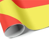 Cadeau Papier à envelopper rouge et jaune (Coin rond)