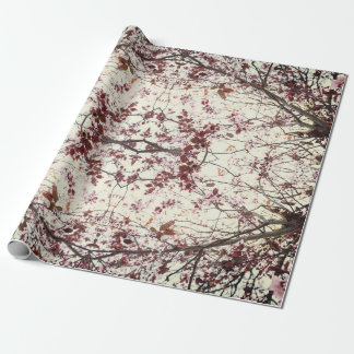 Cadeau Papier à envelopper Rouleau Cerisier Fleur Design