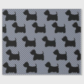Cadeau Papier à envelopper - Scottie Dog Tartan (Plat)