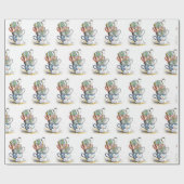 Cadeau Papier à envelopper - Teacups Vintages (Plat)