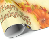 Cadeau Papier à envelopper Thanksgiving (Coin rond)