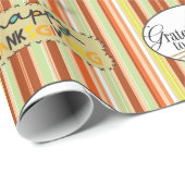 Cadeau Papier à envelopper Thanksgiving (Coin rond)
