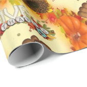 Cadeau Papier à envelopper Thanksgiving (Coin rond)