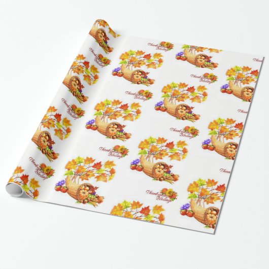 Cadeau Papier à envelopper Thanksgiving (Déroulé)