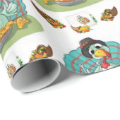 Cadeau Papier à envelopper Thanksgiving (Coin rond)