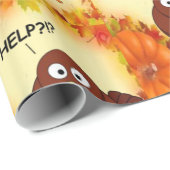 Cadeau Papier à envelopper Thanksgiving (Coin rond)