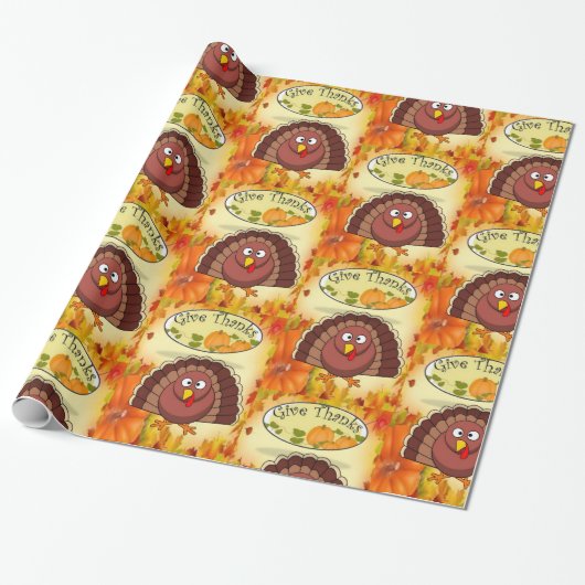 Cadeau Papier à envelopper Thanksgiving (Déroulé)