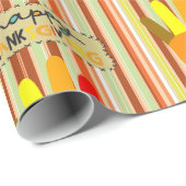 Cadeau Papier à envelopper Thanksgiving (Coin rond)