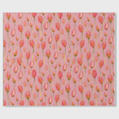 Cadeau Papier à envelopper tulipan rose royal (Plat)