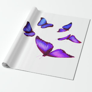 Cadeau Papier à envelopper ULTRA VIOLET ET BUTTERFLITS BL