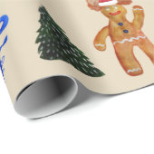 Cadeau Papier à envelopper Vacances d'hiver (Coin rond)