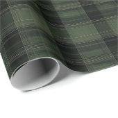 Cadeau Papier à envelopper vert et noir (Coin rond)