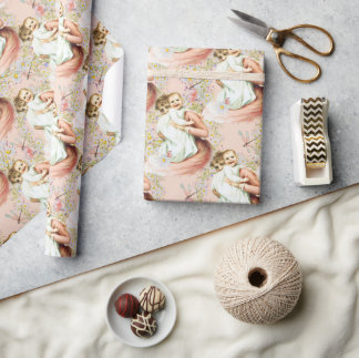 Cadeau Papier à envelopper Vintage pour bébé