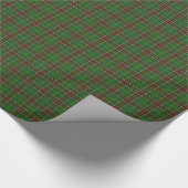 Cadeau papier à enveloppes vert Terre-Neuve Tartan (Coin)