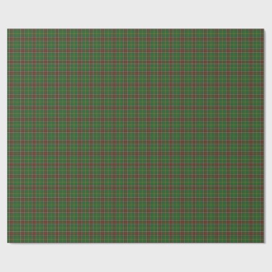 Cadeau papier à enveloppes vert Terre-Neuve Tartan (Plat)
