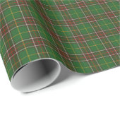 Cadeau papier à enveloppes vert Terre-Neuve Tartan (Coin rond)