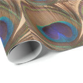 Cadeau Papier à éplucher Peacock (Coin rond)