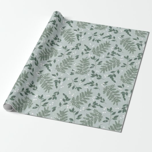 Cadeau Papier à feuillage persistant à enveloppement (Déroulé)