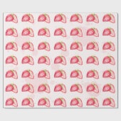 Cadeau Papier à fraise à envelopper ! Berry Sweet ! (Plat)