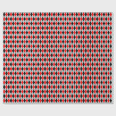 Cadeau Papier à Jacquard rouge, noir et gris (Plat)