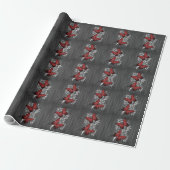 Cadeau Papier à Mariage à papillon rustique rouge (Déroulé)