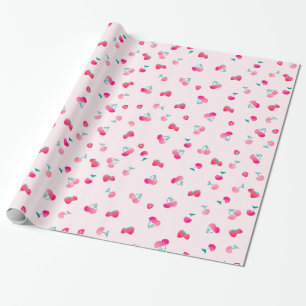 Cadeau Papier à Motif à fraise à cerisier