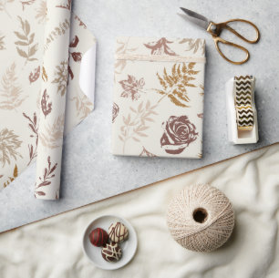 Cadeau Papier à Motif à papier à papier à fleurs de coule