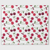 Cadeau Papier à motif de cerise mignonne (Plat)