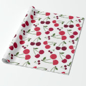 Cadeau Papier à motif de cerise mignonne (Déroulé)