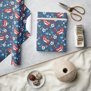 Cadeau Papier à Motif de chat mignon