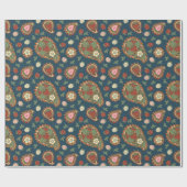 Cadeau Papier à Motif de fraise Paisley (Plat)