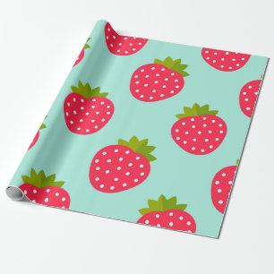 Cadeau Papier à motif de fraises