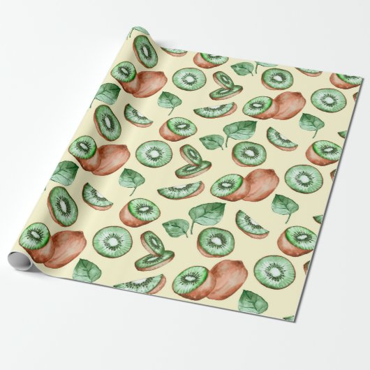 Cadeau Papier à Motif de fruits Kiwi (Déroulé)