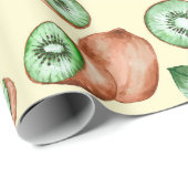 Cadeau Papier à Motif de fruits Kiwi (Coin rond)