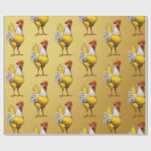 Cadeau Papier à Motif de poulet (Plat)