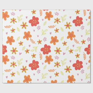 Cadeau Papier à motif floral – Joli motif de fleurs sans