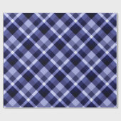Cadeau Papier à Motif plaid bleu de la marine tendance (Plat)