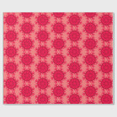 Cadeau Papier à Motif rouge Snowflake (Plat)