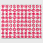 Cadeau Papier à Motif rouge Snowflake (Plat)