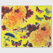 Cadeau Papier à papier d'enveloppement de papillons et de (Plat)