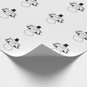 Cadeau Papier à papier Snowman Papier d'enveloppement de