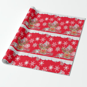 Cadeau Papier à pinceau de Noël Rouge