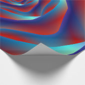 Cadeau Papier à Rose à spirale rouge et blues (Coin)